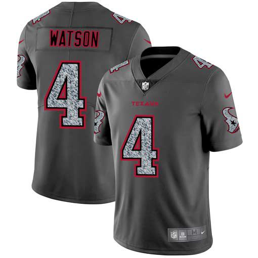 Men Houston Texans #4 Watson Nike Teams Gray Fashion Static Limited NFL Jerseys->houston texans->NFL Jersey